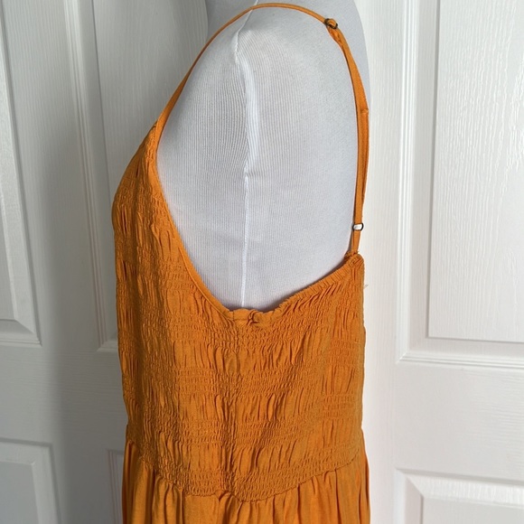 NWT Wild Fable Orange Smocked Midi Dress Sz XXL - Picture 5 of 14
